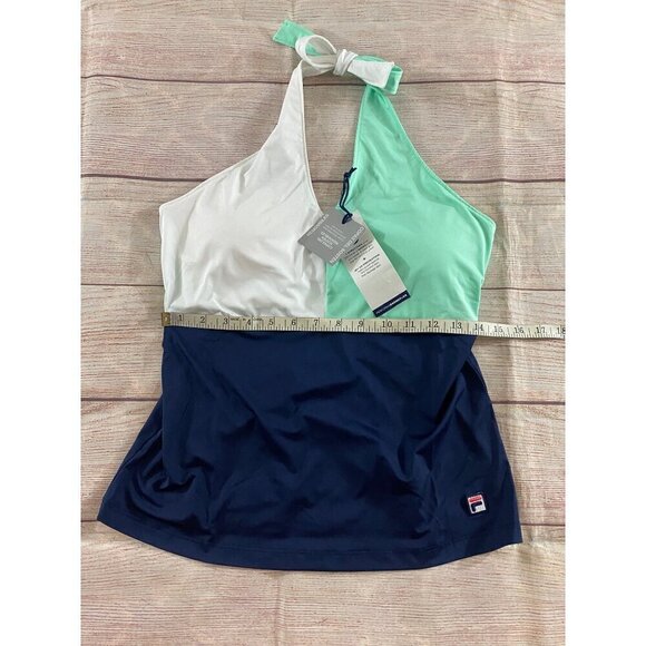 NWT Women's Fila Color Block Tankini Halter Top - Medium - Picture 4 of 12